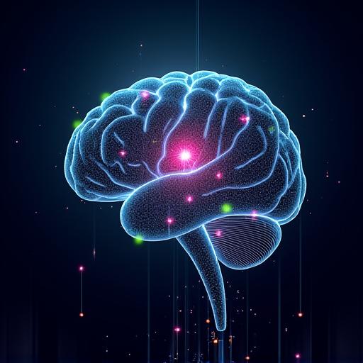 Conceptual image of an artificial intelligence brain.
